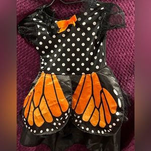 Girls Monarch Butterfly costume dress sz 4T-5T